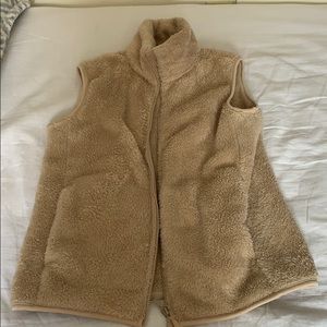Tan fleece vest